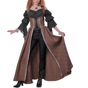 🎉 3 for $25 - Medieval brown costume overskirt
